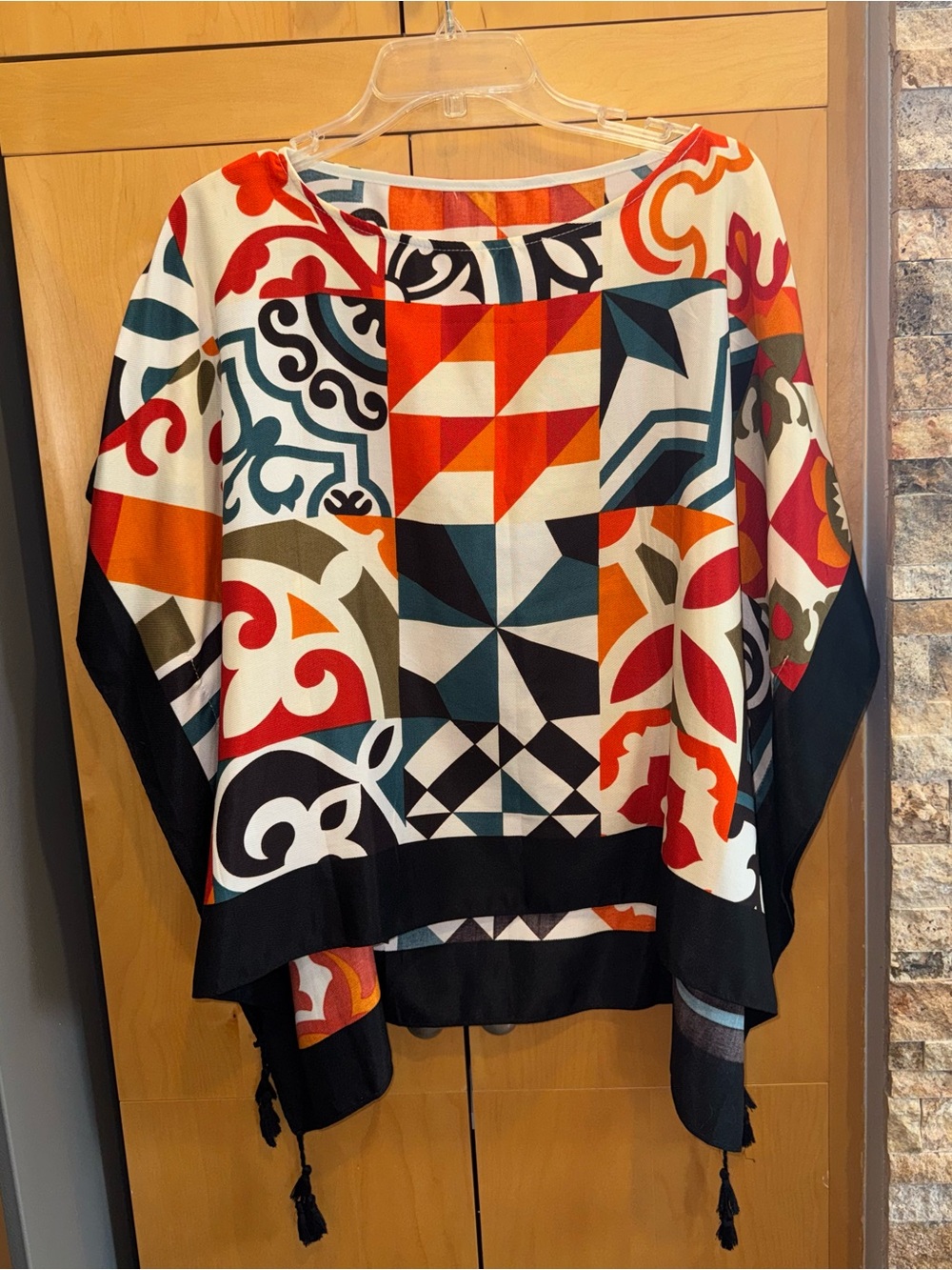 Geometric Kimono Top - NWOT - Picture 3 of 6